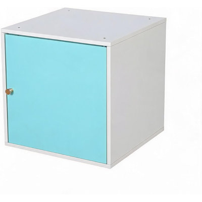 Armoire de rangement cubique en métal avec fixation murale magnétique à une porte
