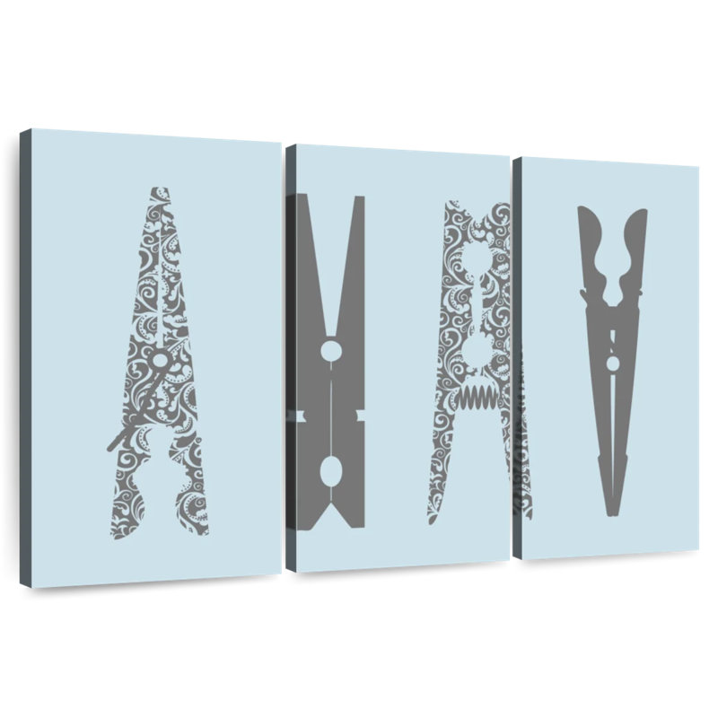 Kerner Ornate Clothespins, 28" H x 45" W