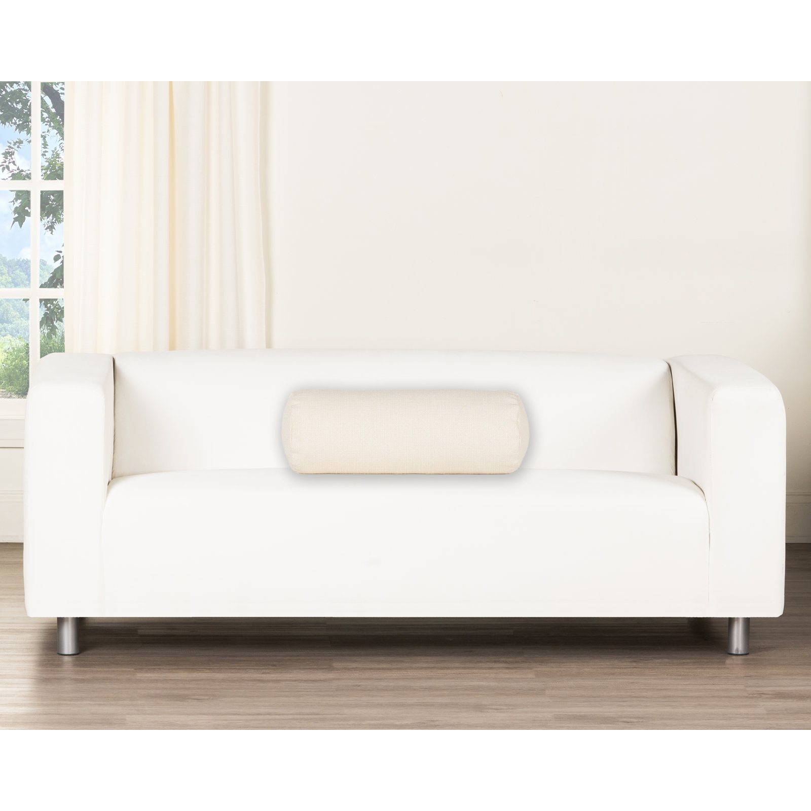 21" x 8" Throw Pillow, Cream