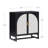 Black Oak Arched Door Storage Cabinet-1146839936