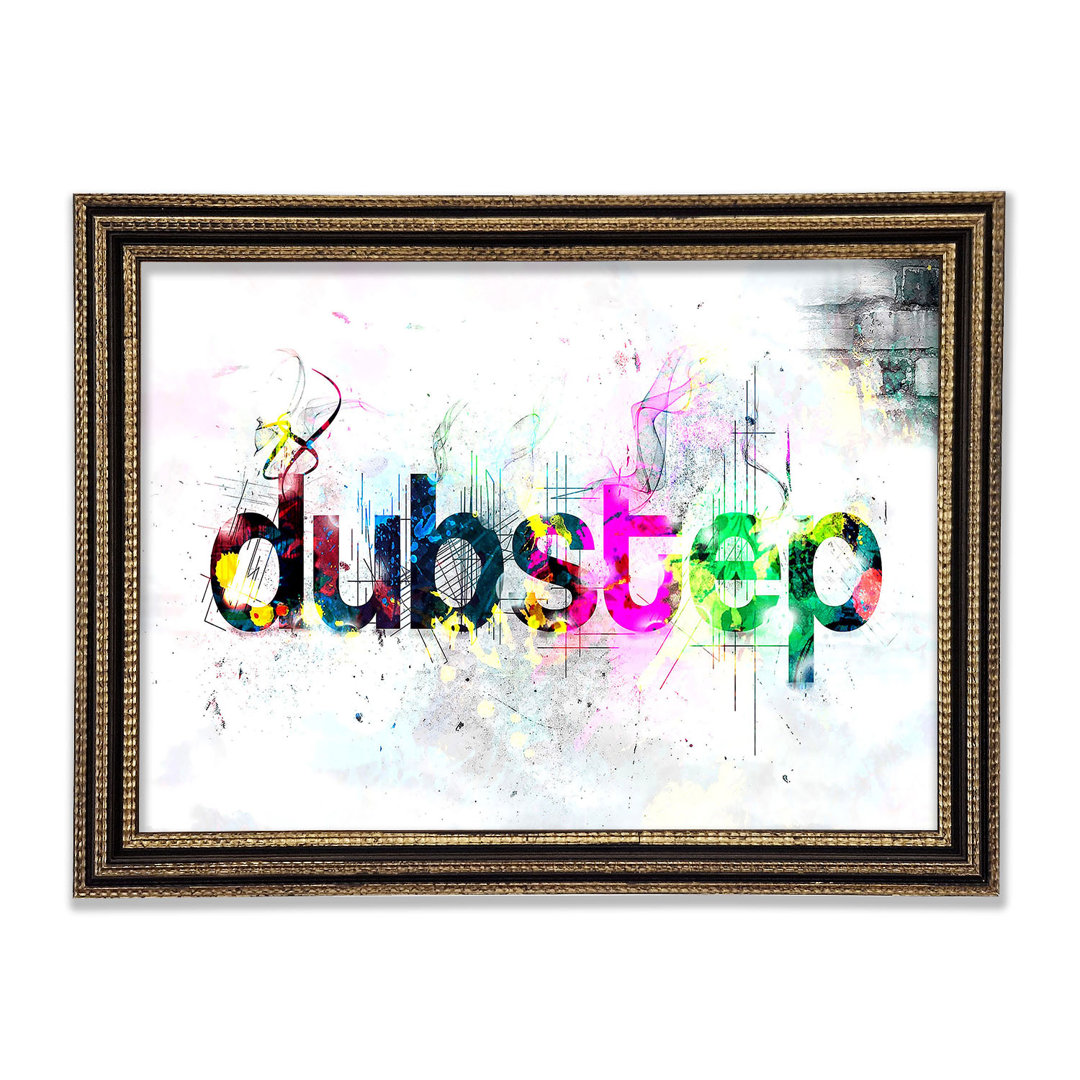 Dubstep Farbiger gerahmter Druck Wandkunst