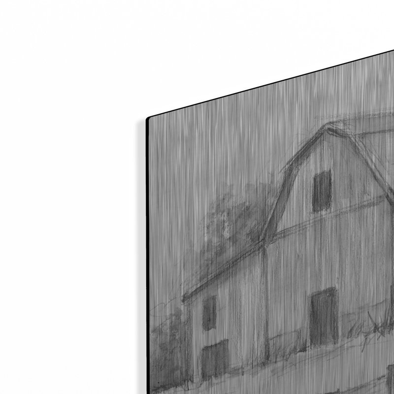 «Barn Study 2» par Ethan Harper, art mural en métal, H 12 po x l 16 po