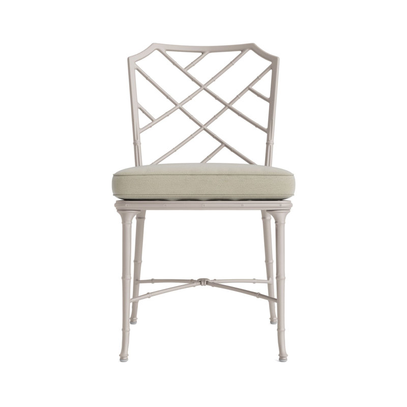 Calcutta Outdoor Dining Side Chair, Fusion Charcoal, Dove Smooth, Brown