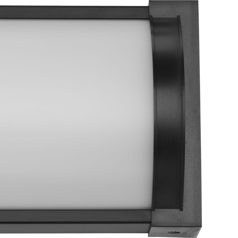 Éclairage de salle de bain 1 lumière DEL à intensité variable, Noir mat