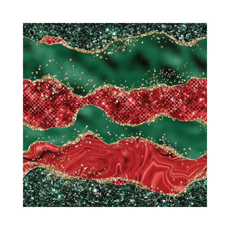 «Christmas Glitter Agate Texture VI», reproduction d'art sur toile tendue