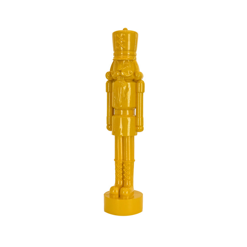 Décoration de Noël casse-noisette, Jaune, H 13,58 po x l 4,33 po x P 4,72 po