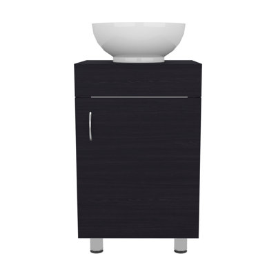 Tacna 18" Wide Free Standing One Door Vanity, With Vessel, Bathroom Storage