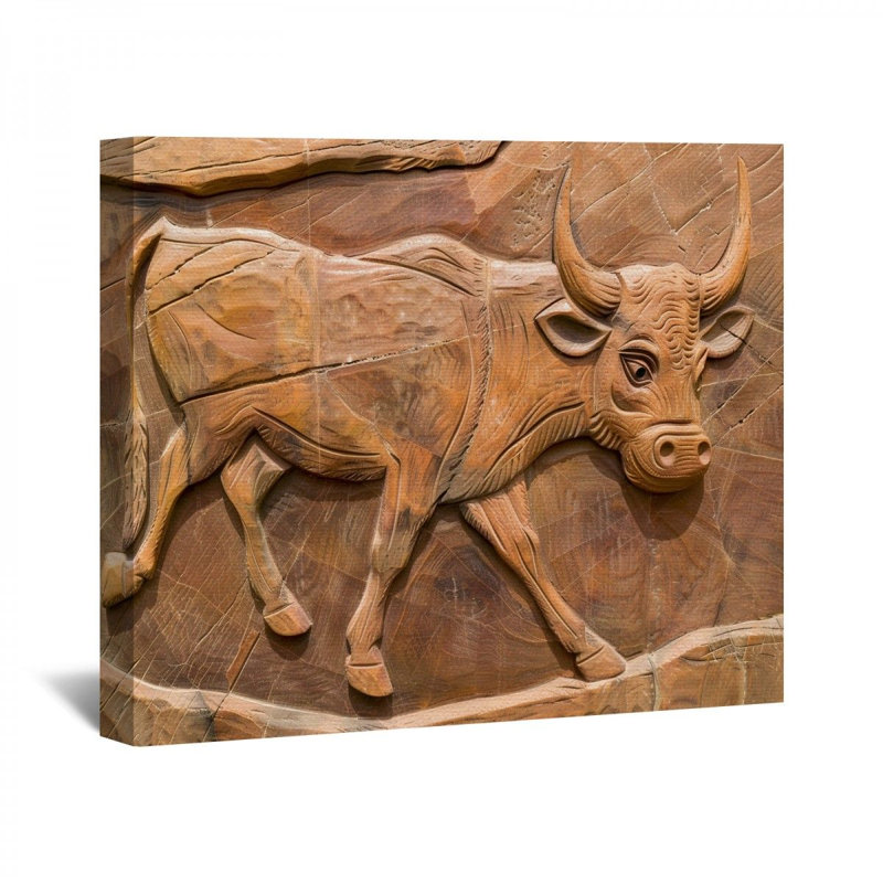 «Ox» sur toile, H 24 po x l 36 po x P 3 po