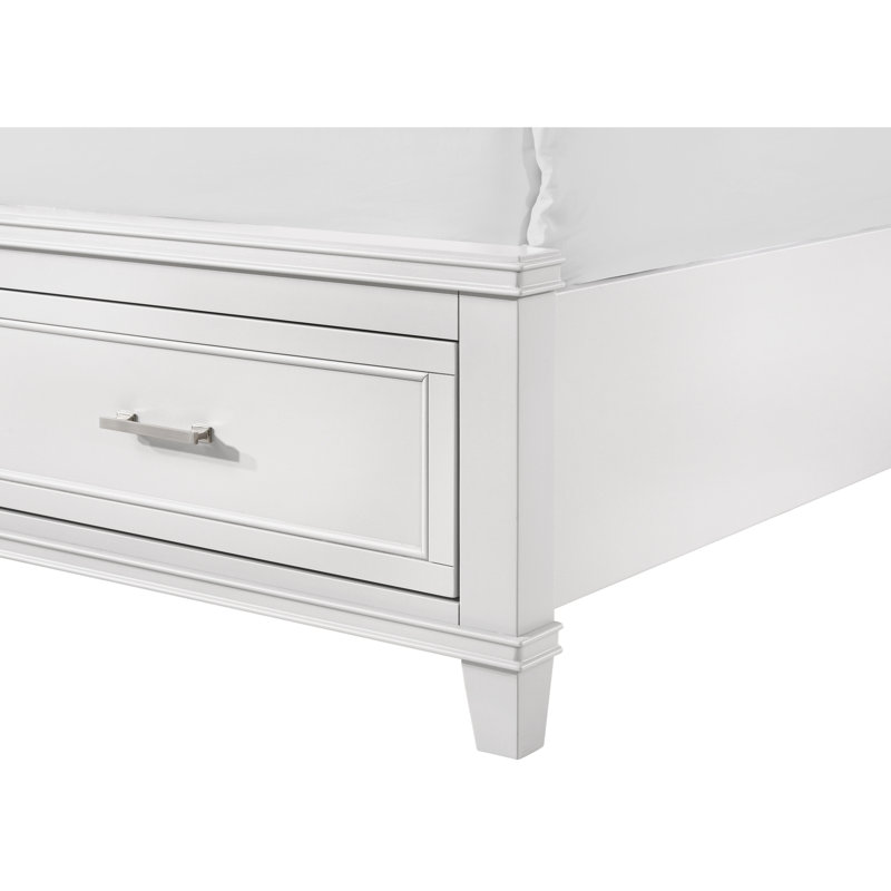 Lit de rangement blanc très grand X, fabrication en peuplier et en bois d'hévéa, tête de lit de style transitionnel, 50,14 po Hauteur, 86,94 po de long, 85,14 po de large avec du bois massif, style, grand,