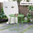 Babion Green Outdoor Side Table, Small Round Metal End Table, Weatherproof For Patio, Yard, Balcony, Garden, Porch & Bedside-1010964415-1010964410