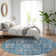 Premium Machine Washable Prisco Blue Rug