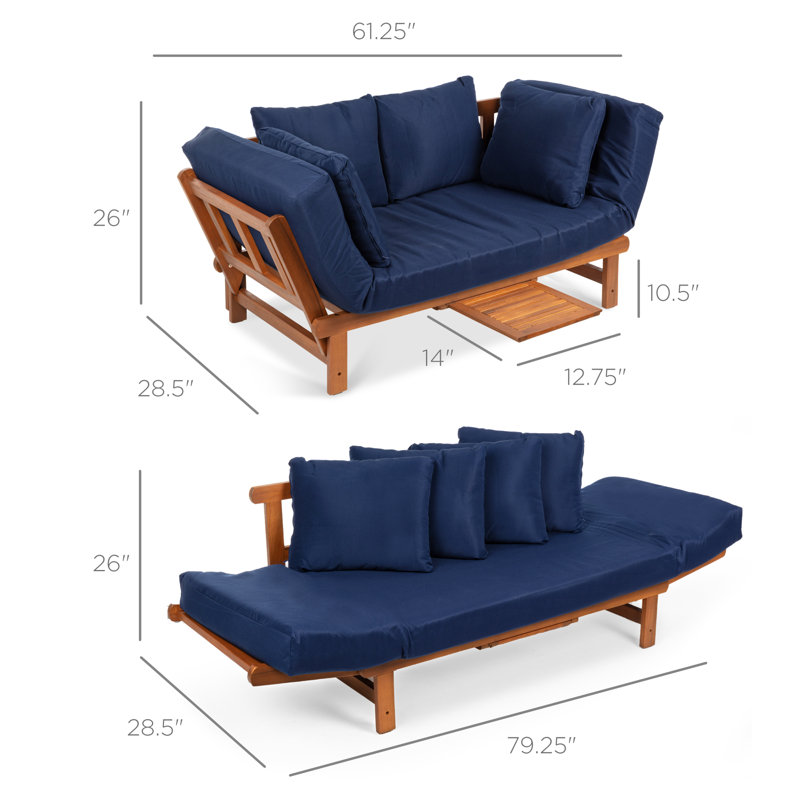 Bettysue 28.5'' Upholstered Futon And Mattress