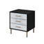 Table de chevet glamour 1Pc 1Pc avec 3 tiroirs à motif de crocodile