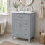 Single Bathroom Vanity with Ceramic Top-1491794037