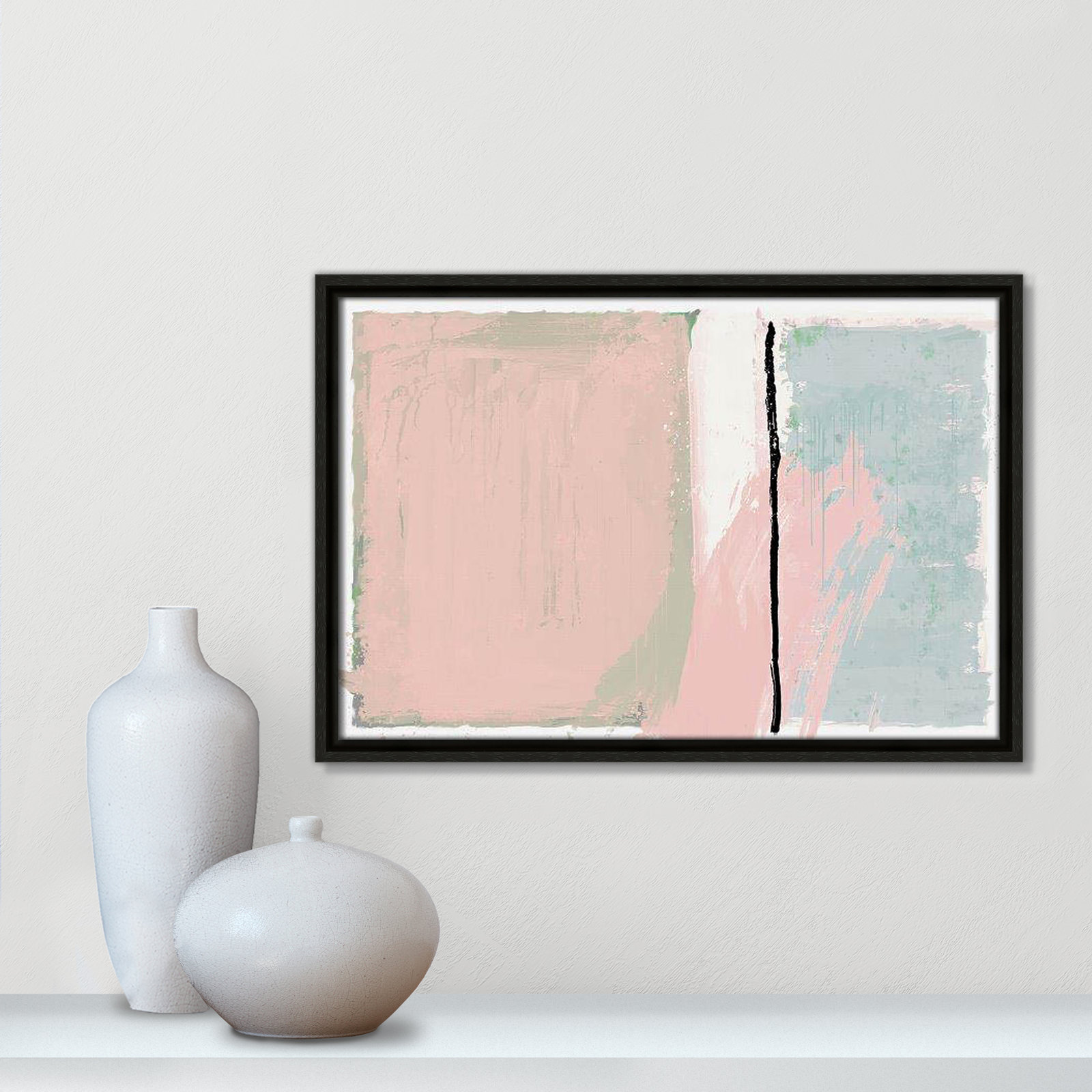 Pastel Opulance Print, 13.5" H x 19.5" W x 2" D, Espresso Floater Framed, No Mat