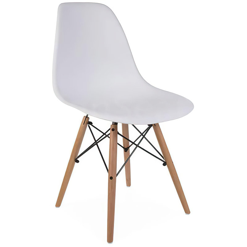 Lytle 17.5'' H Side Chair, White, Natural