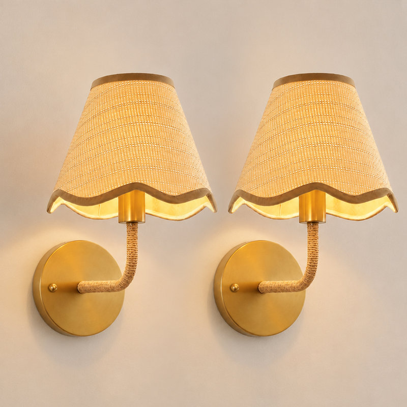 Applique murale de chevet 11,8 po (H), Gold/Brown