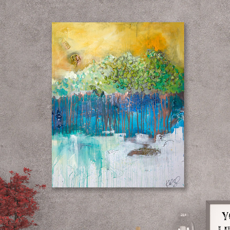 Dim Trees by Kent Youngstrom - Wrapped Canvas Painting, 76 cm H x 61 cm W x 4 cm D