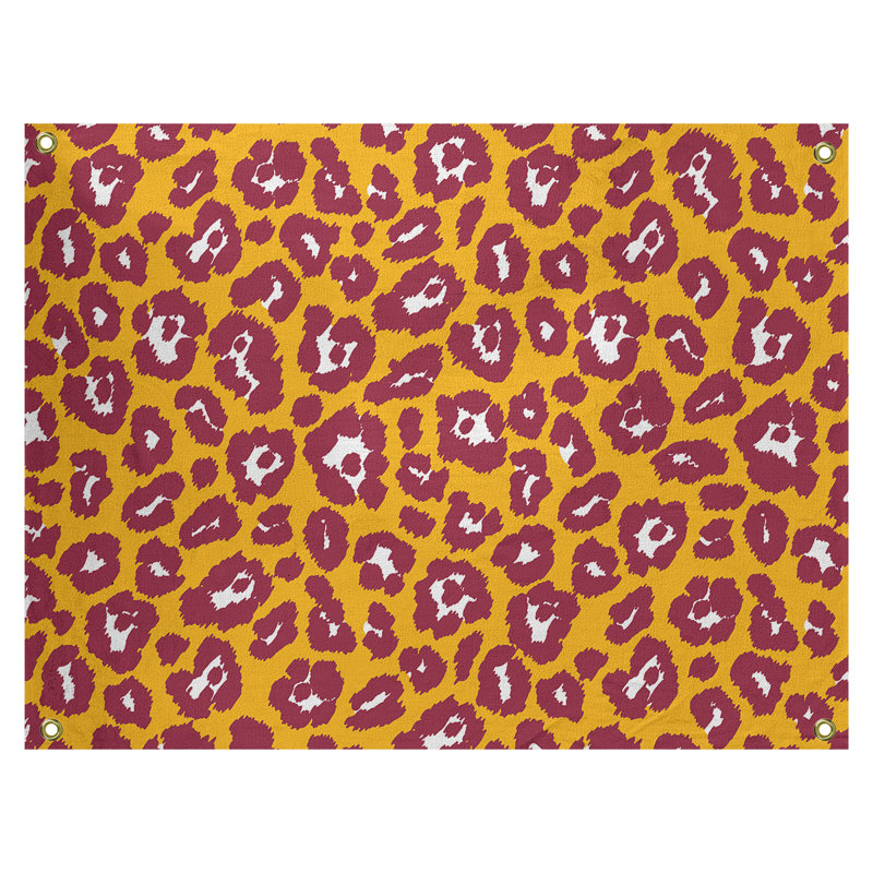 Tapisserie de polyester de football de l'Arizona, Jaune/blanc, H 26 po x l 36 po