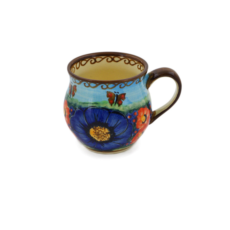 Tasse à café brillante Beauty Polish, 1, Verre à vin, Champ de papillons