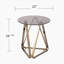 Table de bout ronde avec plateau en verre