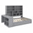 Daybed With Drawers ,Desk ,Shelves And Lights-512634482