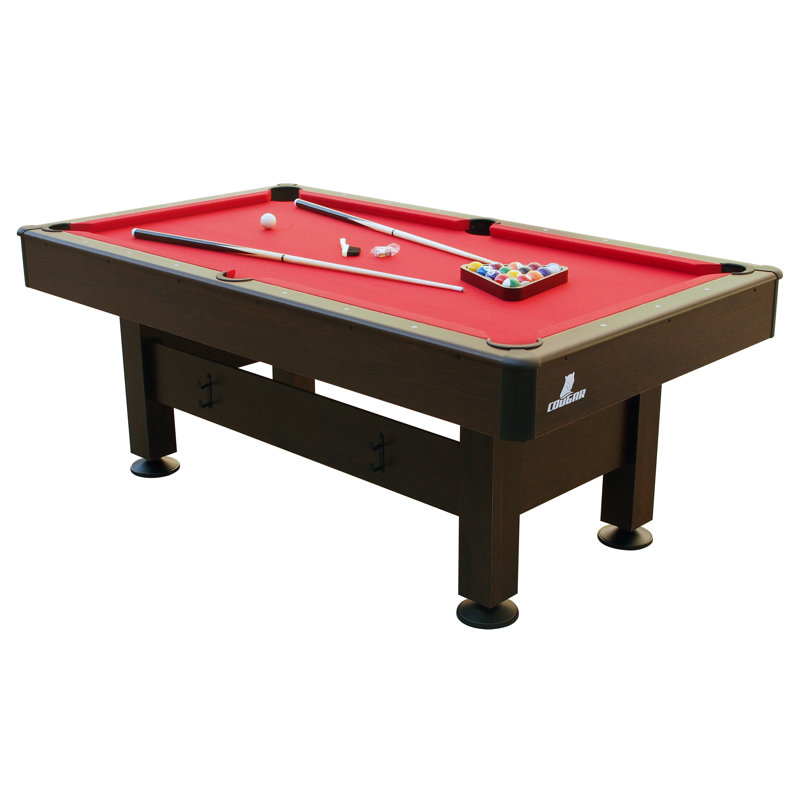 Cougar 204cm L Pool Table with Leg Levelers