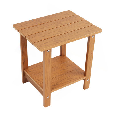 Wood-Grain Imitation Wood Side Table, Simple Yet With A Touch Of Texture. A Small Tabletop For Outdoor Picnics.