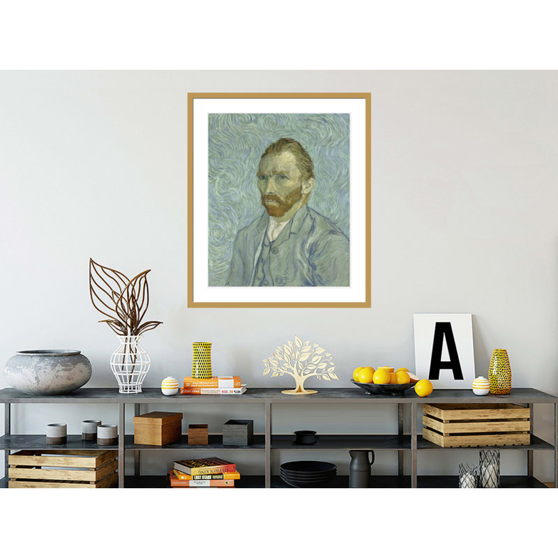 Autoportrait par Vincent van Gogh, impression par estampe numérique encadrée, H 39,29 po x l 33,5 po