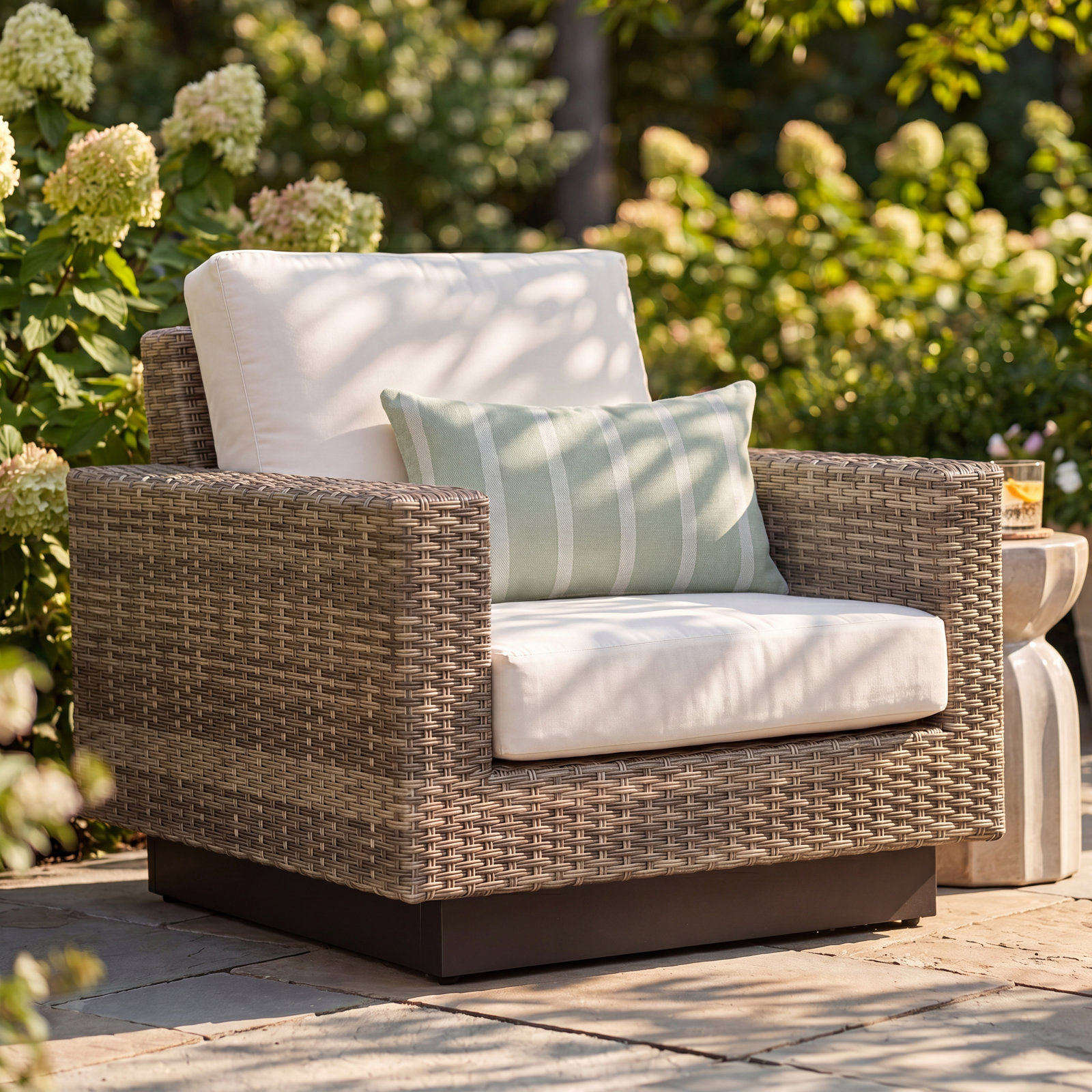 Ravinia Sunbrella® Swivel Patio Lounge Chair, No