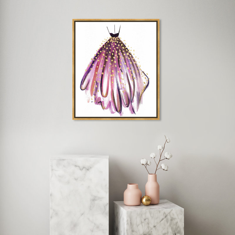 Mauve - peinture, H 31 po x l 25 po x P 1,75 po, Cadre en plastique doré