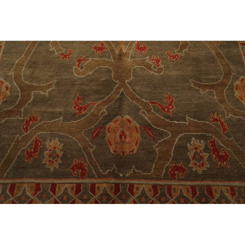 Tapis 8 pi en laine noué à la main 8 x 10 po