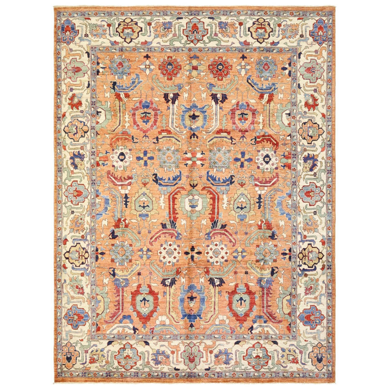 Tapis orange nouvel âge New Turkmen
