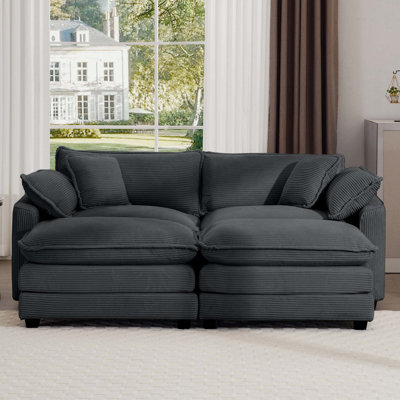 2-Seater Sofa with 2 Ottoman