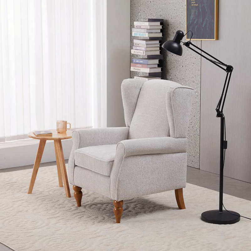 Fauteuil d'appoint à dossier haut, Beige