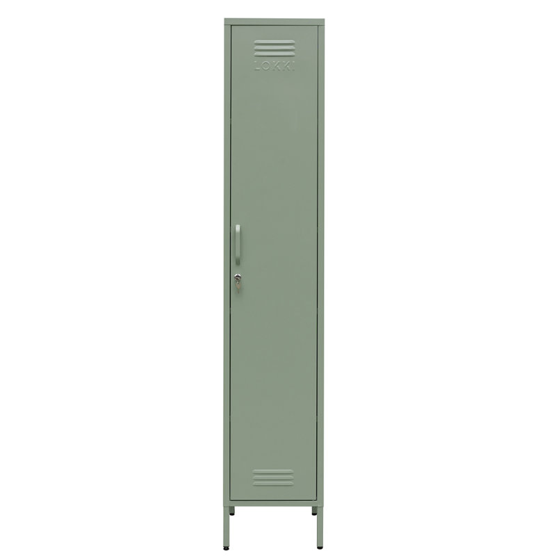 Oberdan 1 -Door 4 -Shelf Storage Cabinet, Sage Green