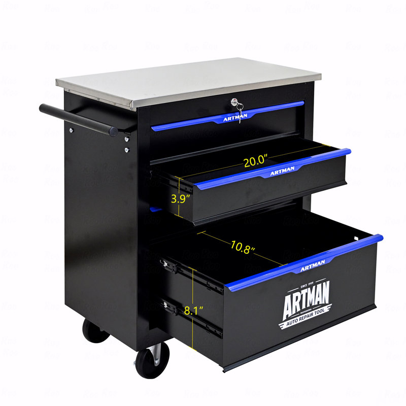4 Drawers Multifunctional Tool Cart With Wheels