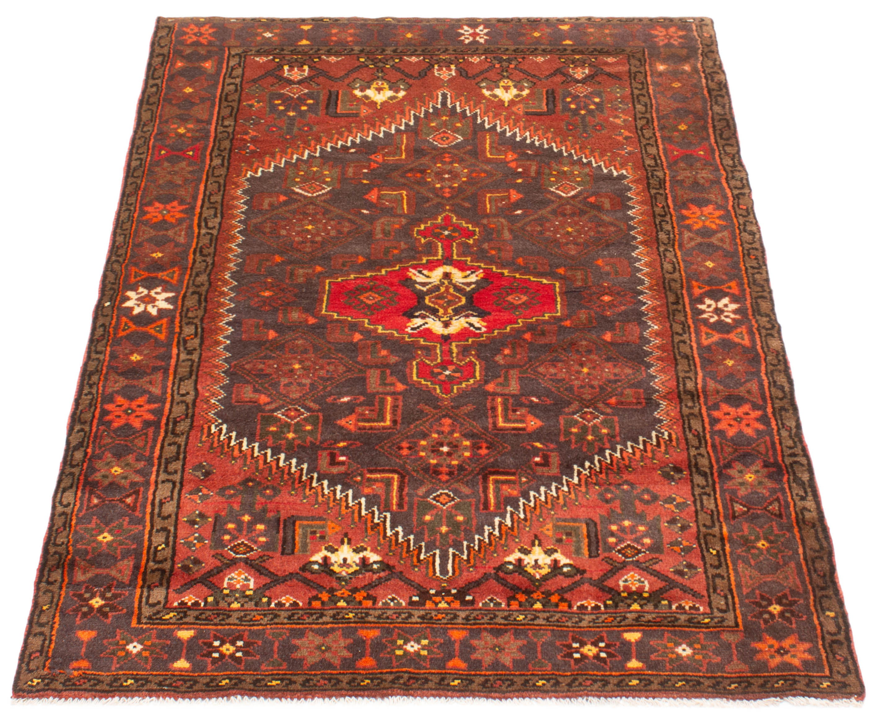 Bungalow Rose Andelz Dark Red Rug 4'1