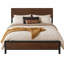 Structure de lit plateforme avec tête de lit plateforme, style rétro moderne Mid-Century, rangement sous le lit, support de lattes en métal durable-931991038