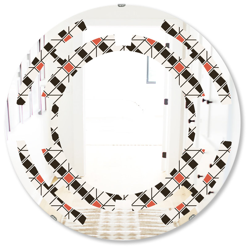 Miroir mural moderne Space Abstract Design IV, 31,5 po x 31,5 po