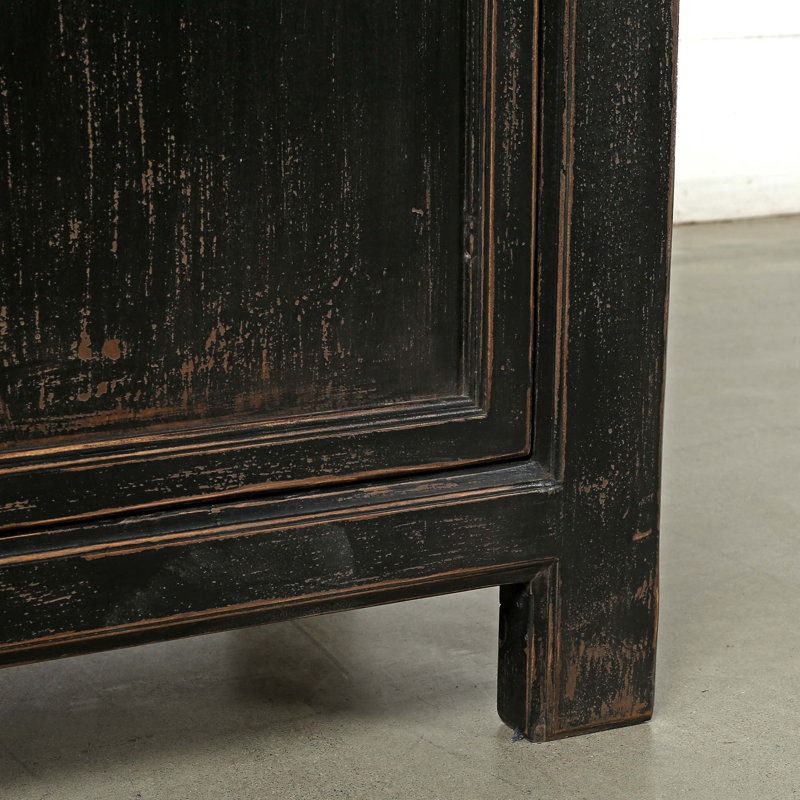 93'' W Solid Wood Sideboard, Matte Black