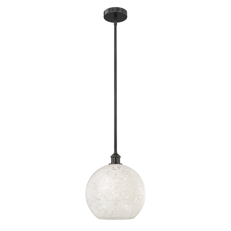 Luminaire suspendu 1 lumière Ivana, Noir mat, H 13 po x l 12 po x P 12 po