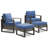 Allcot Outdoor 2-Person Seating Group With Ottomans With Cushions-1274478821-1274478822