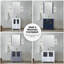 Meuble-lavabo double avec armoire latérale, comptoir en céramique et robinet-1119952901