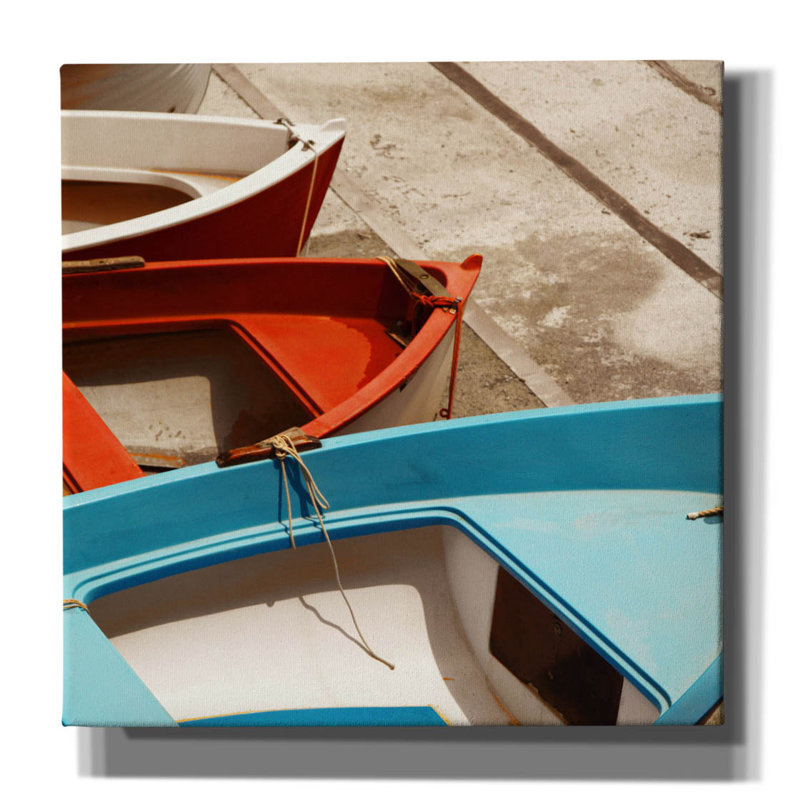 "Bateaux colorés" par PhotoINC Studio, H 26 po x l 26 po x P 1,5 po