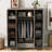 Spacious Four-Door Wardrobe With Built-In Mirror And Secure Storage, Perfect For Organized Bedroom