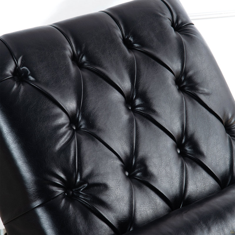 Chaise longue rembourrée, Noir