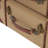 Hamachi Wooden Nesting Upholstered Decorative Beige Trunk with Vintage Accents and Studs Set