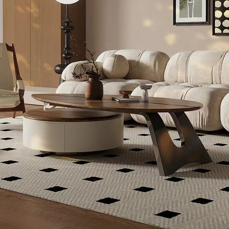Table basse en noyer massif