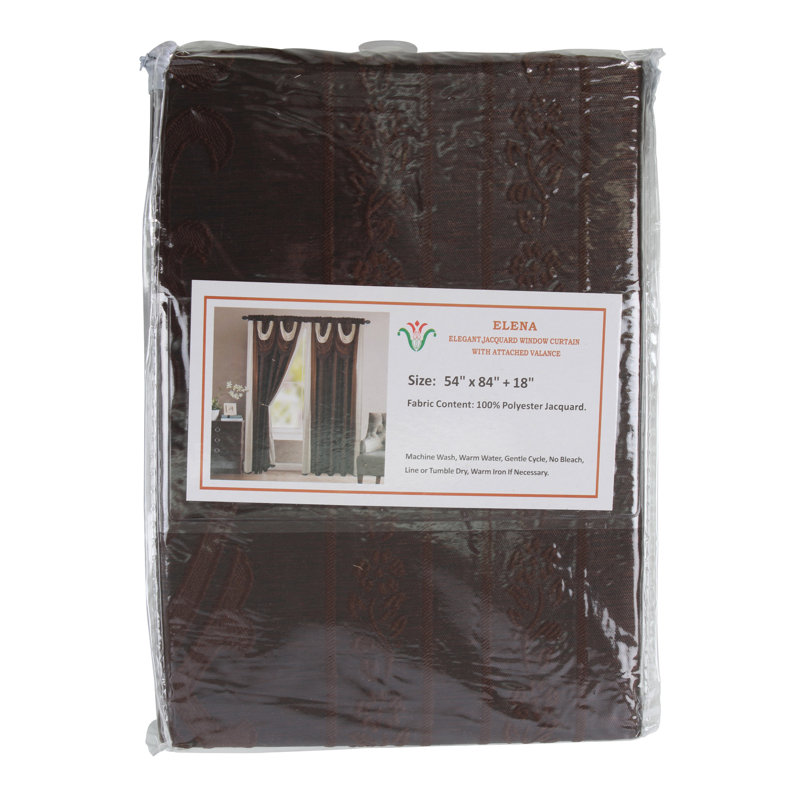 Room Darkening Curtain Single Panel, Light Brown